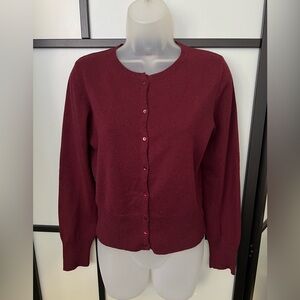 Y2K Vintage American Eagle Cotton Wool Sweater Medium Maroon Burgundy